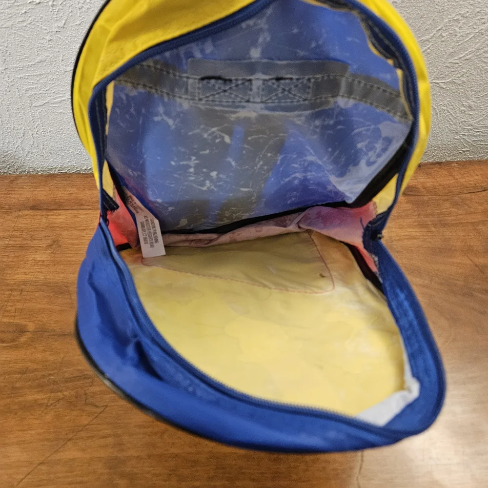 Vintage 1997 Dr Seuss Cat In The Hat Backpack Bag Colorblock‎ Small One Fish Two